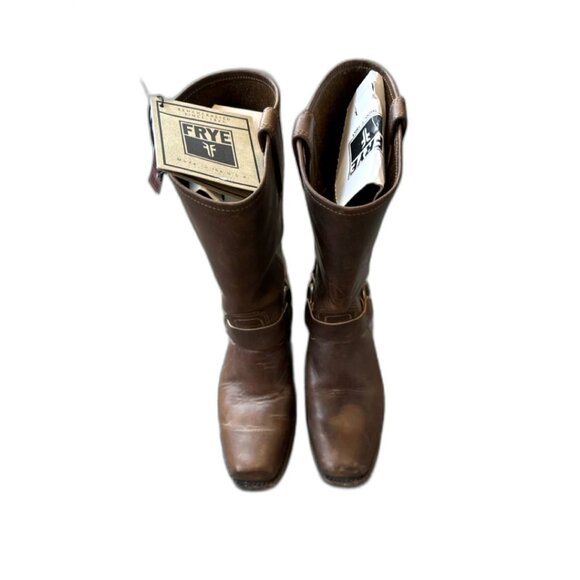 NWT Frye Harness 12R Leather Boots 8.5 Dark Brown - Picture 8 of 10